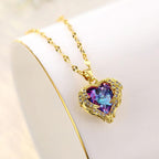 Heart of the Ocean crystal pendant necklace