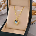 Heart of the Ocean crystal pendant necklace