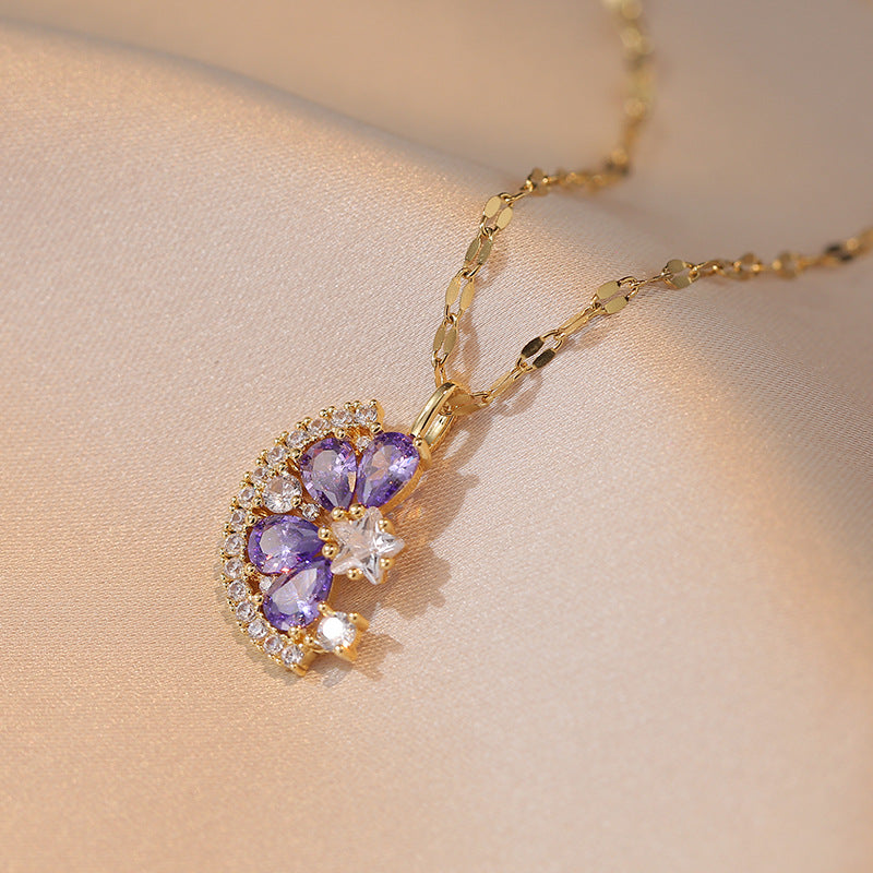 Lemon Zircon Pendant Necklace