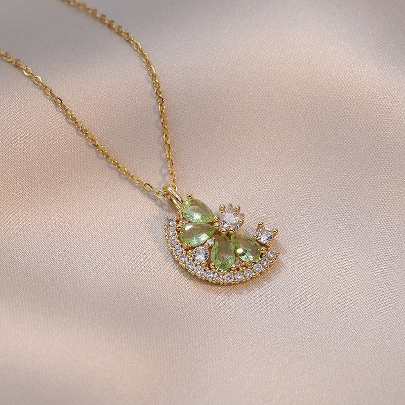 Lemon Zircon Pendant Necklace