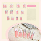 Luxurious gilt diamond butterfly press on nails