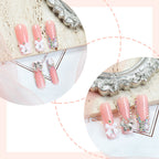 Luxurious gilt diamond butterfly press on nails