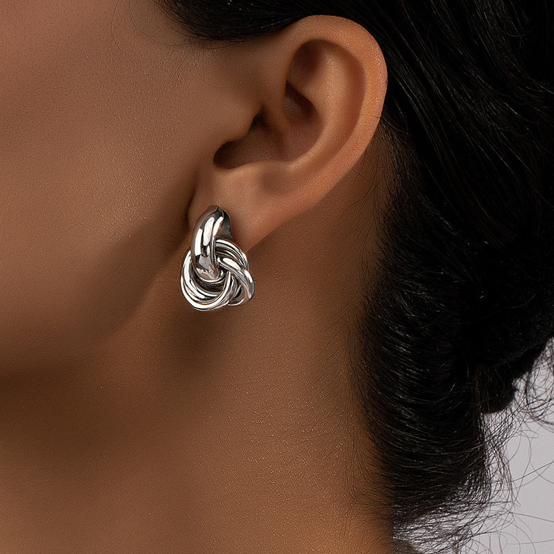 Multi-layered twist earrings