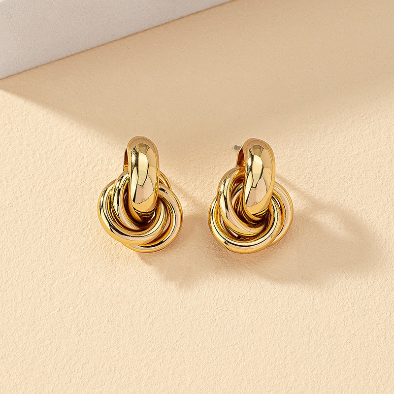 Multi-layered twist earrings