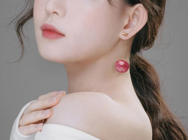 PINK CHERRY EARRINGS (PAIR)