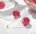 PINK CHERRY EARRINGS (PAIR)