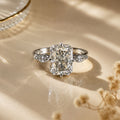 Paraibatan Radiant Ice Flower Cut Vintage Sugar Cube  Open Adjustable Ring