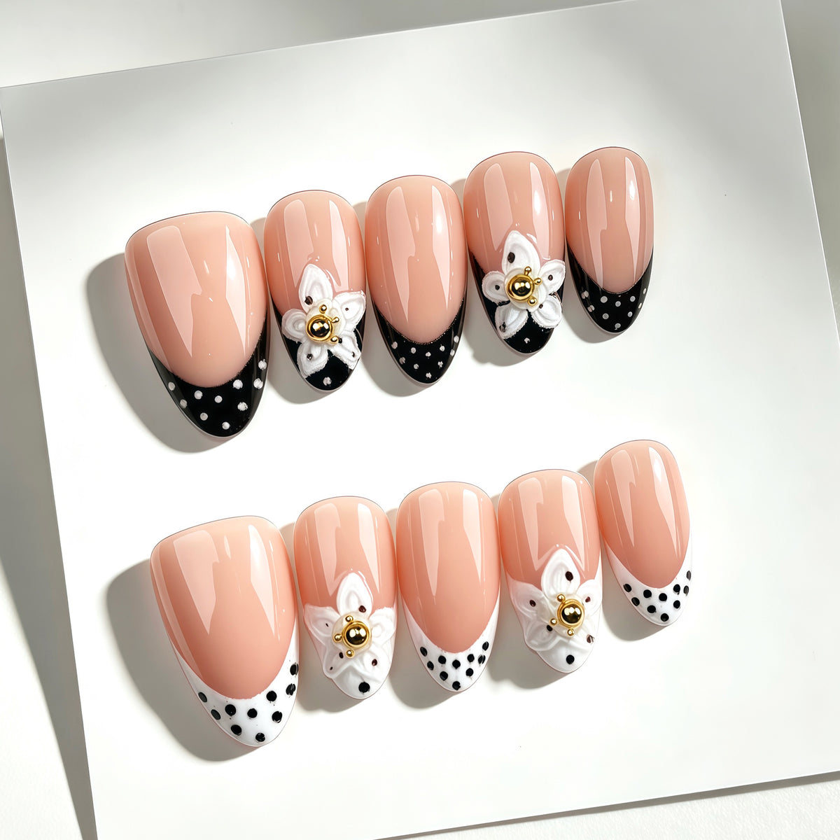 Weihnachts-Lebkuchenmann Süßigkeiten-Sterne zum Aufkleben (Press-on Nails)