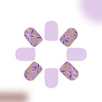 Aufklebbare Nägel mit Schleife und Diamanten