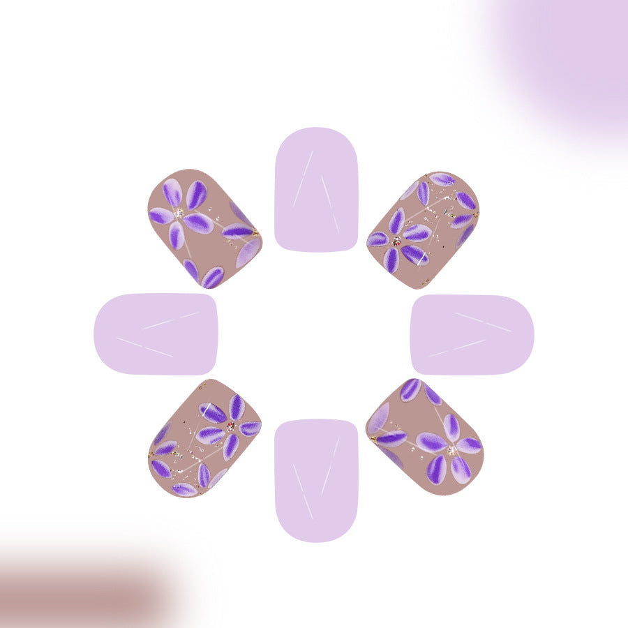 Aufklebbare Nägel mit Schleife und Diamanten