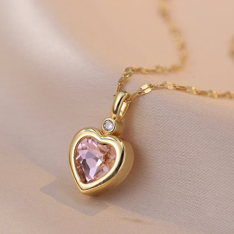 Retro cute palace necklace (diamonds can be replaced)