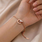 Roman Numeral Double-Ring Bracelet