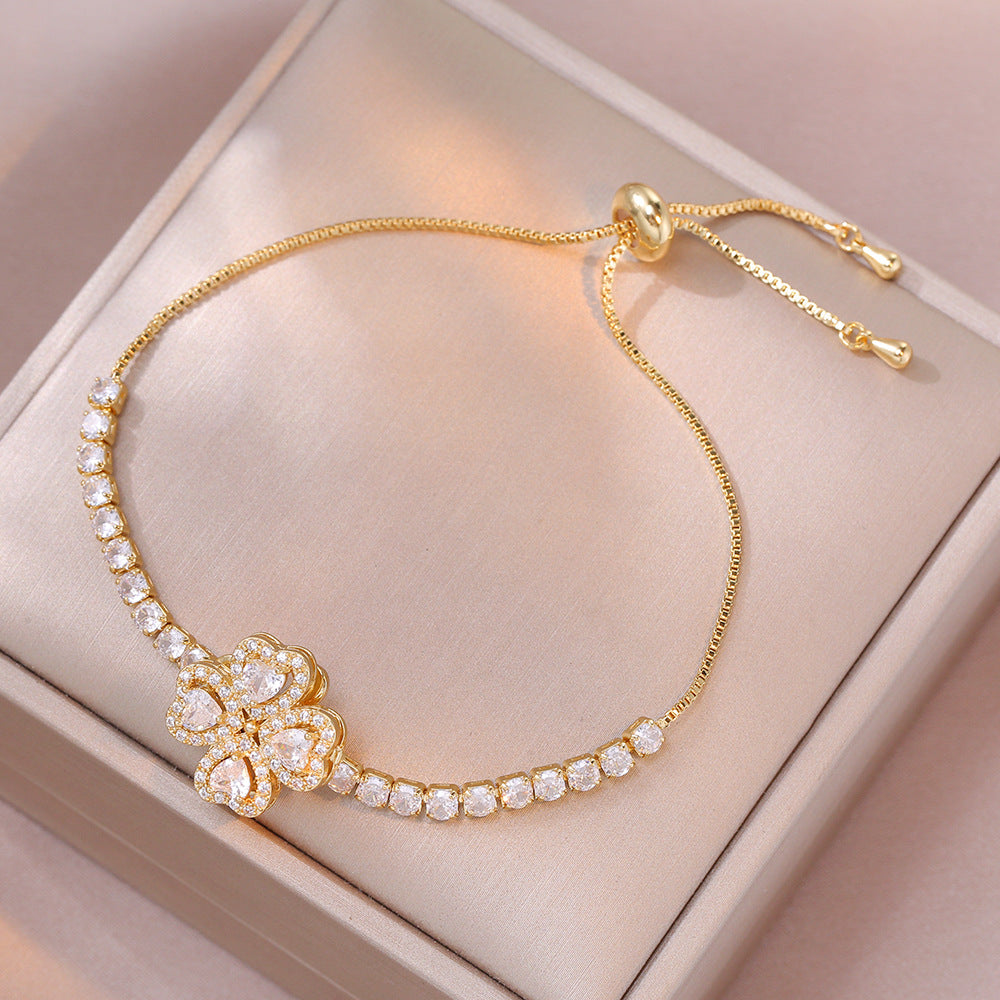 Rotatable Heart-shaped zircon Necklace / Earrings/ Rings / Bracelet