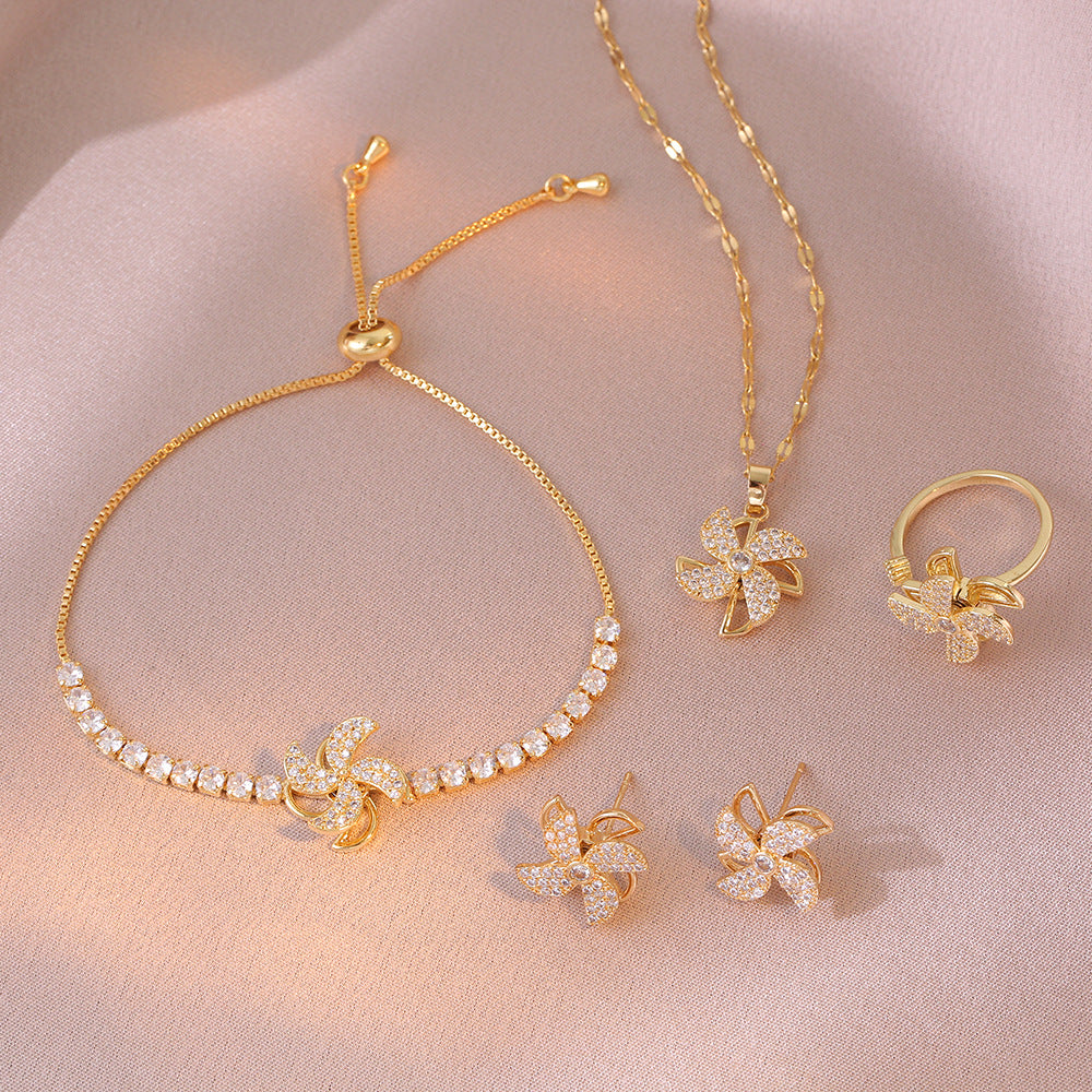 Rotatable Transformation windmill Necklace / Earrings/ Rings / Bracelet