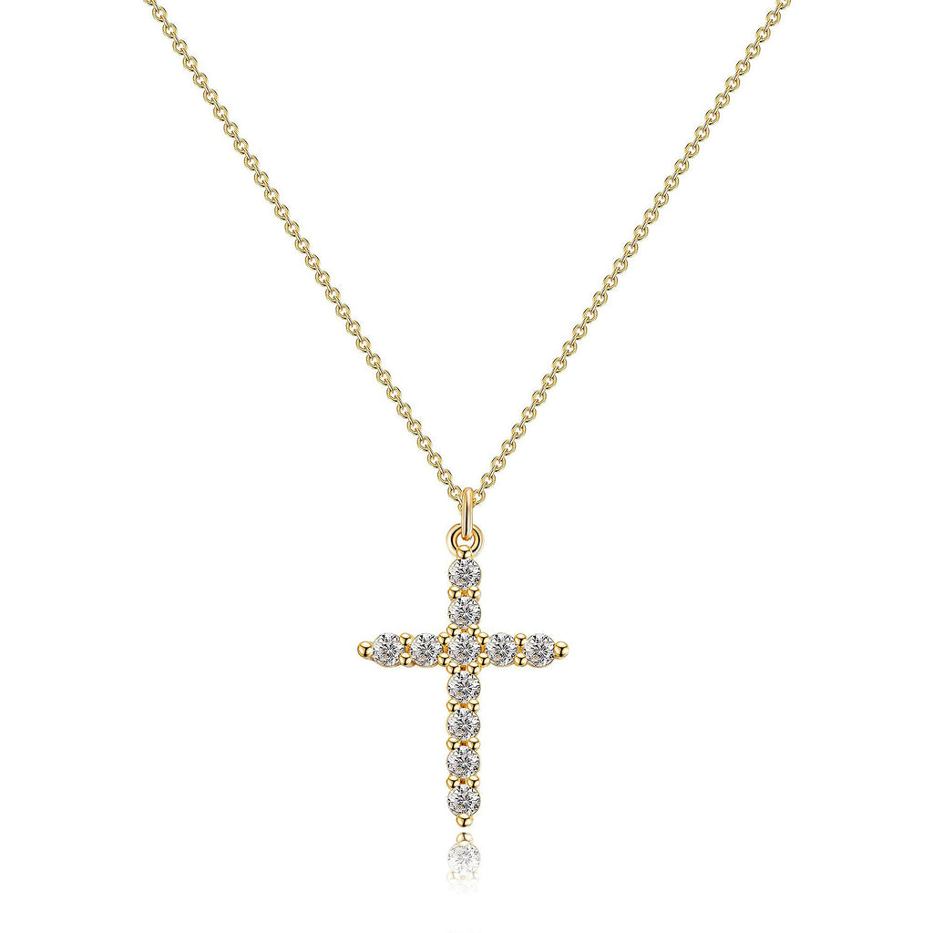 Rotatable crown cross pendant necklace