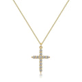 Rotatable crown cross pendant necklace