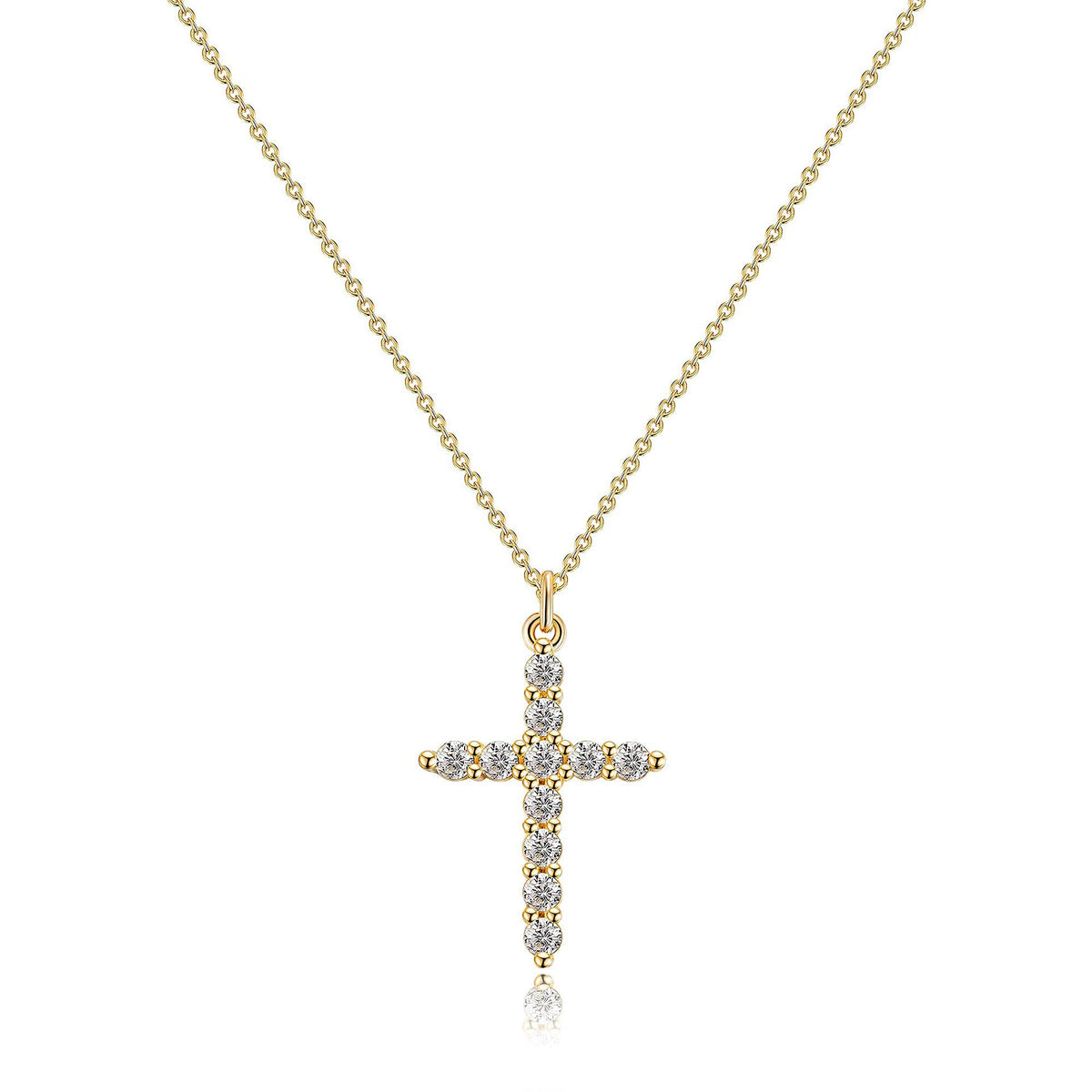 Rotatable crown cross pendant necklace