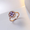 Chic flower zircon open ring