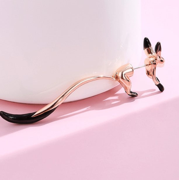 WAGGLING TAIL FOX EARRINGS (PAIR)