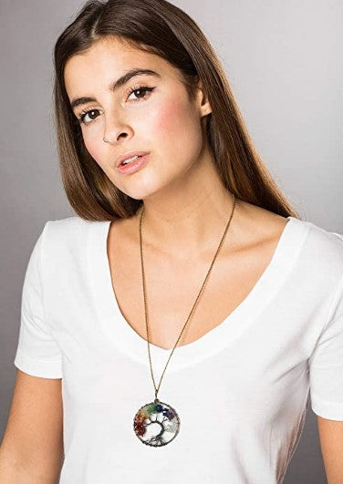 "TREE OF LIFE"  CHAKRAS NECKLACE