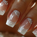 Shining star French style press on nails