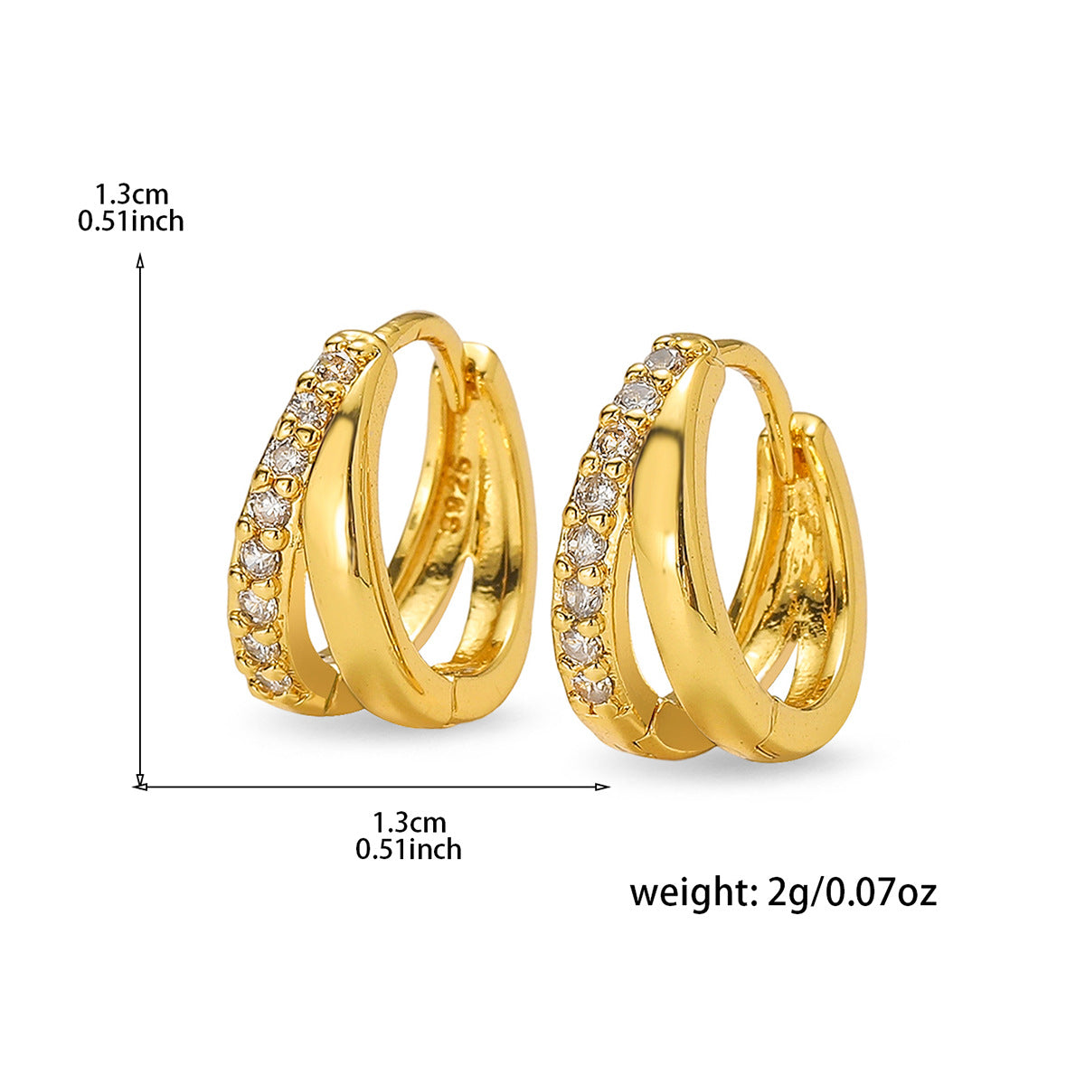 Simple and elegant Earrings hoop