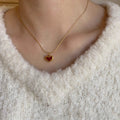 Small Red heart-shaped necklace