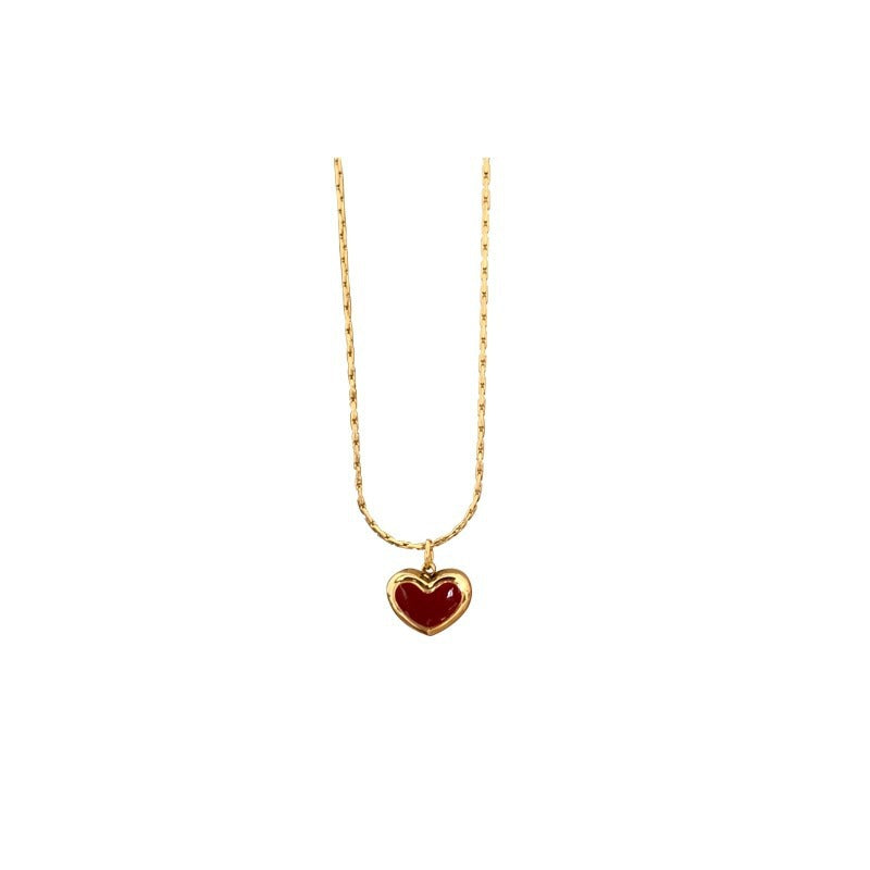 Small Red heart-shaped necklace