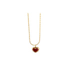 Small Red heart-shaped necklace