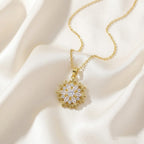 Snowflake zircon necklace