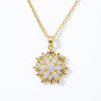 Snowflake zircon necklace