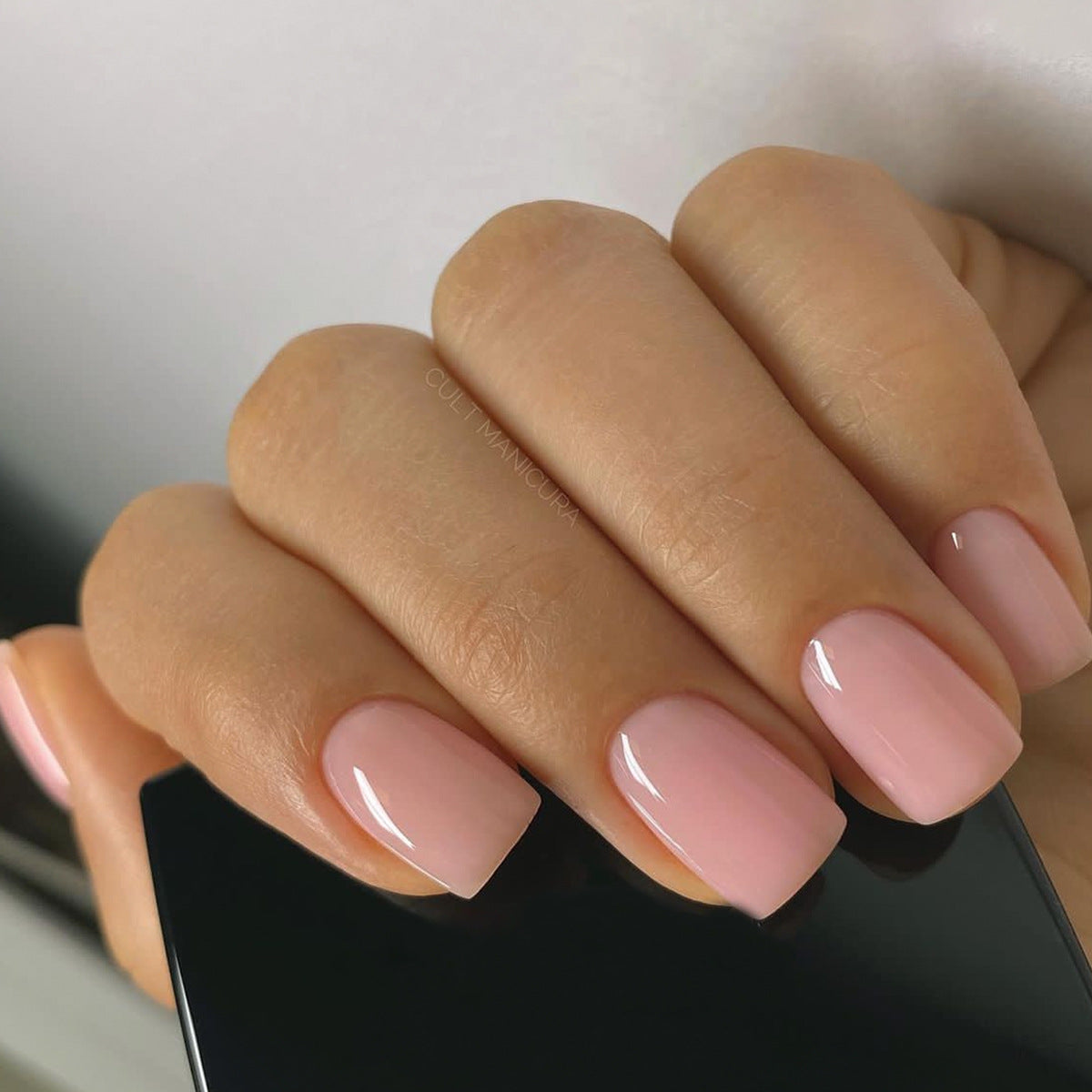Solid color short press on nails
