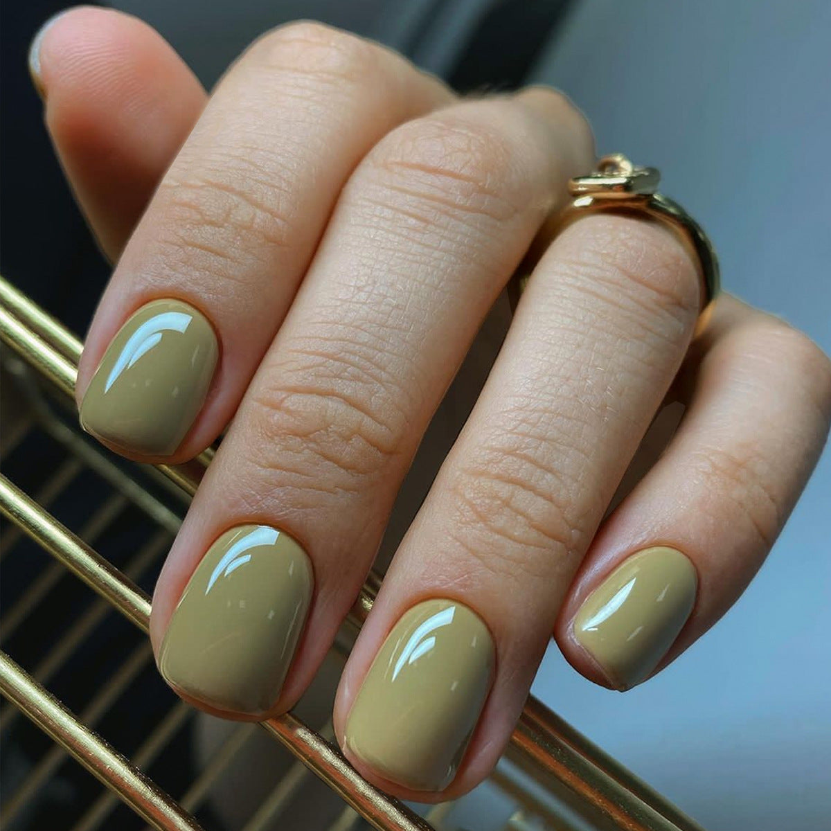 Solid color short press on nails
