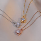 Sparkling Zircon Pendant Necklace