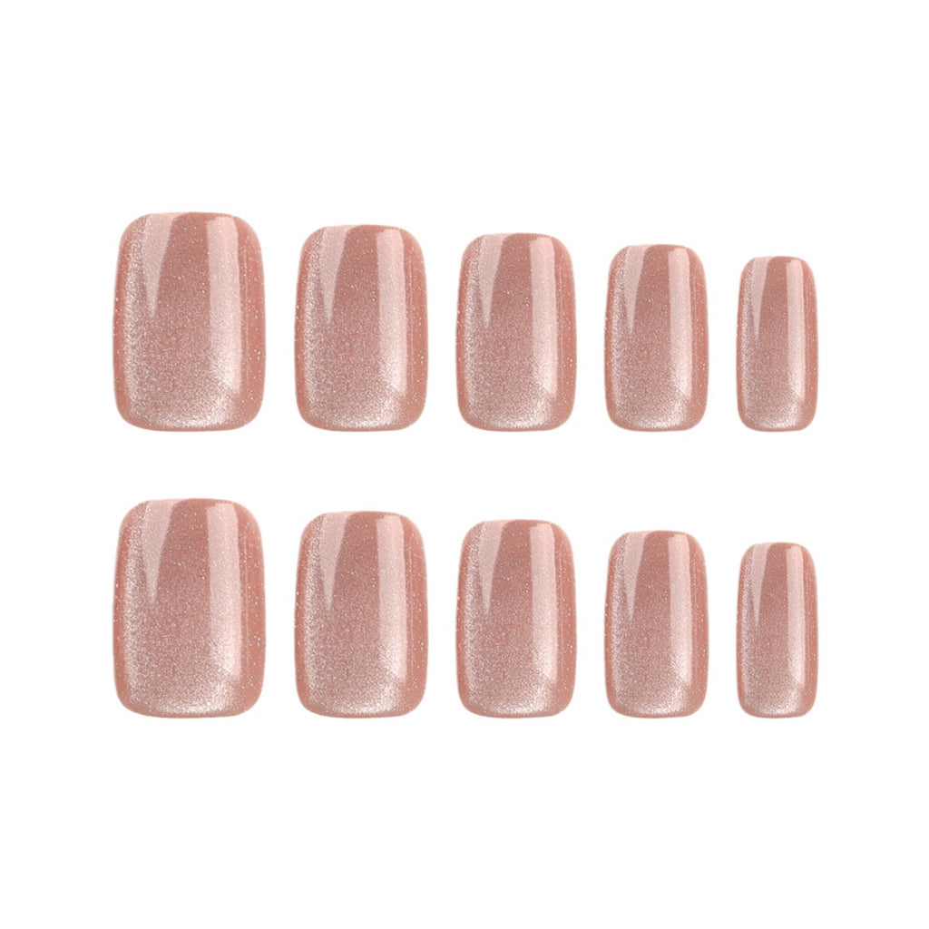 Square cat eye press on nails