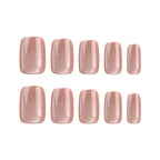 Square cat eye press on nails