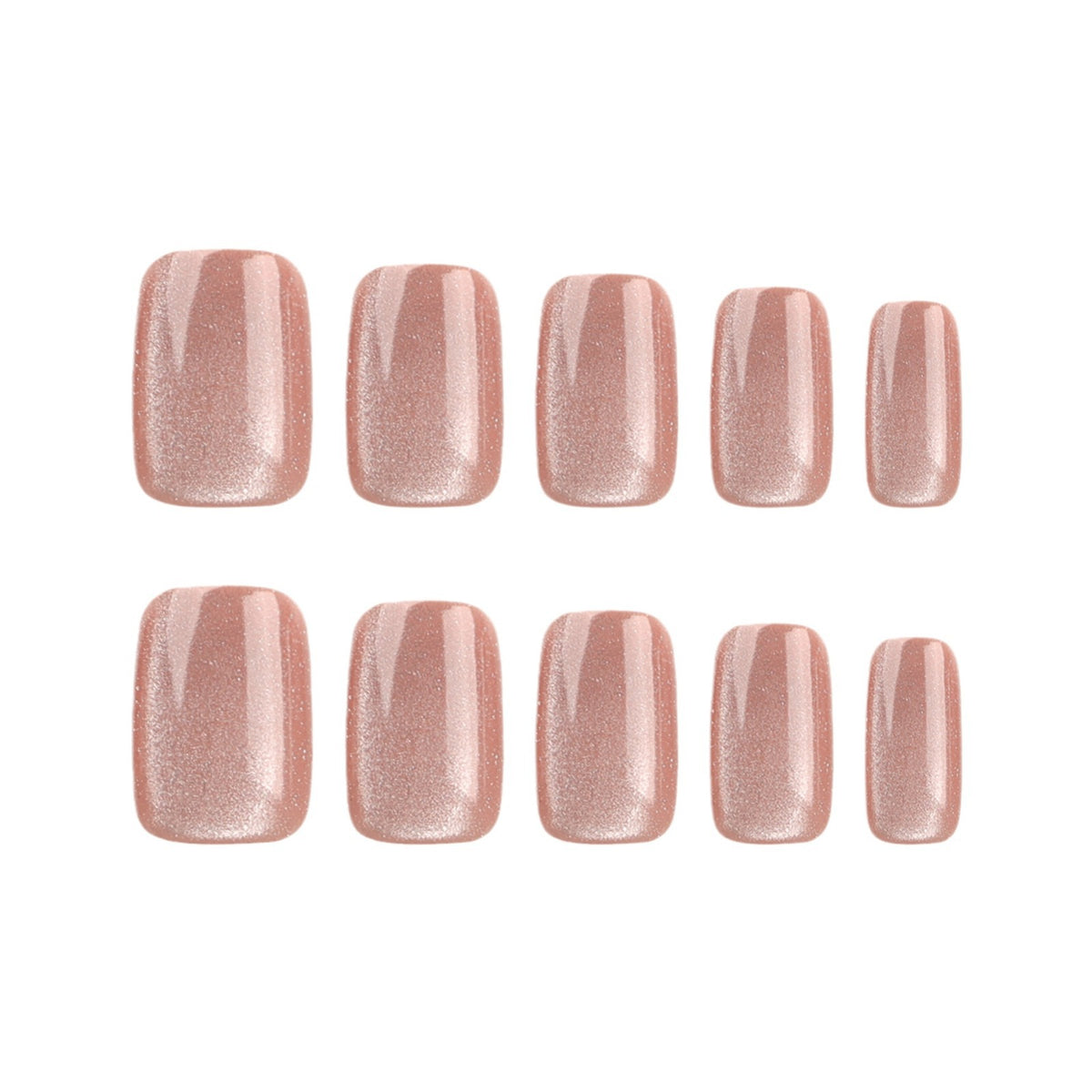Square cat eye press on nails