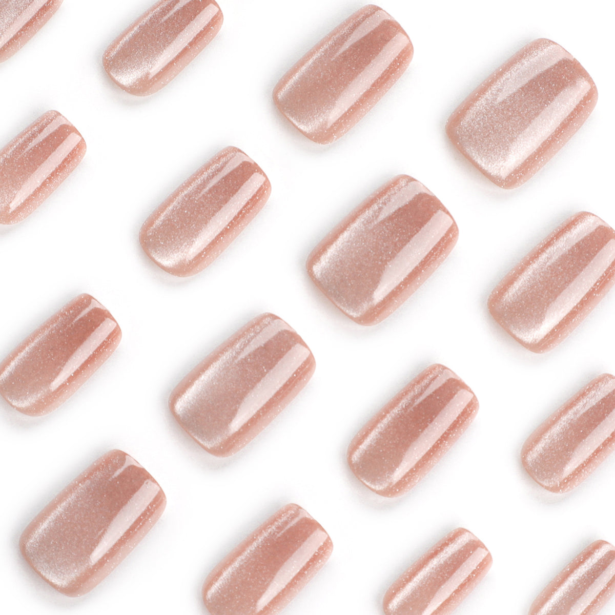 Square cat eye press on nails