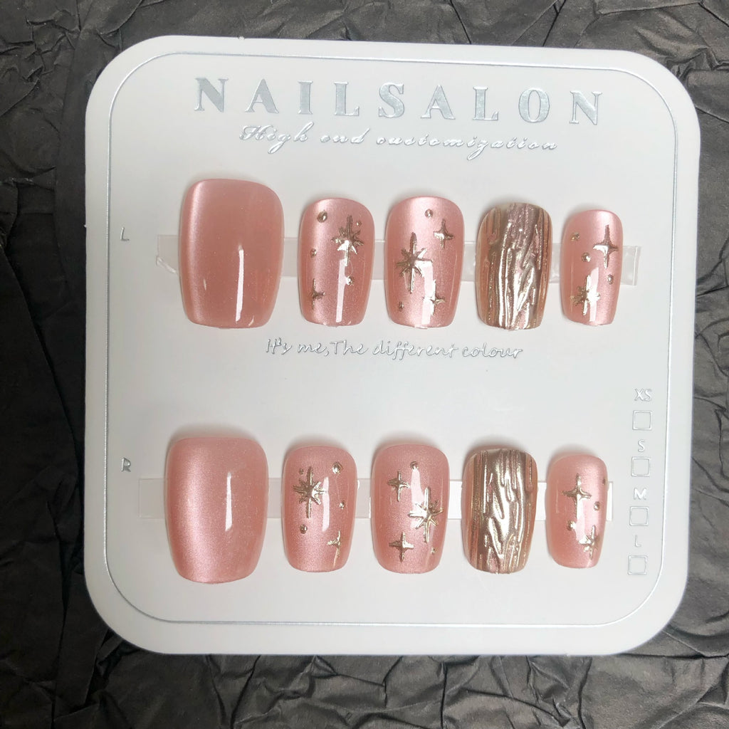 Weihnachts-Lebkuchenmann Süßigkeiten-Sterne zum Aufkleben (Press-on Nails)