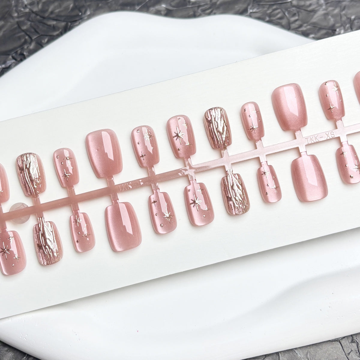 Weihnachts-Lebkuchenmann Süßigkeiten-Sterne zum Aufkleben (Press-on Nails)
