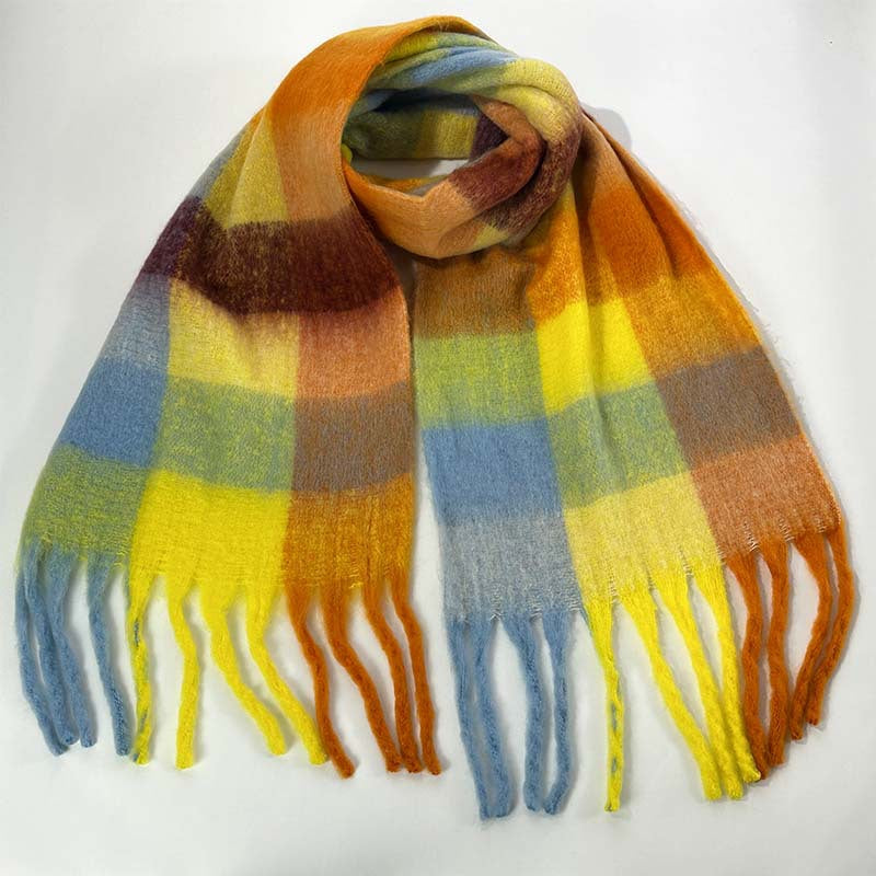 Color Block Striped Scarf for Autumn / Winter
