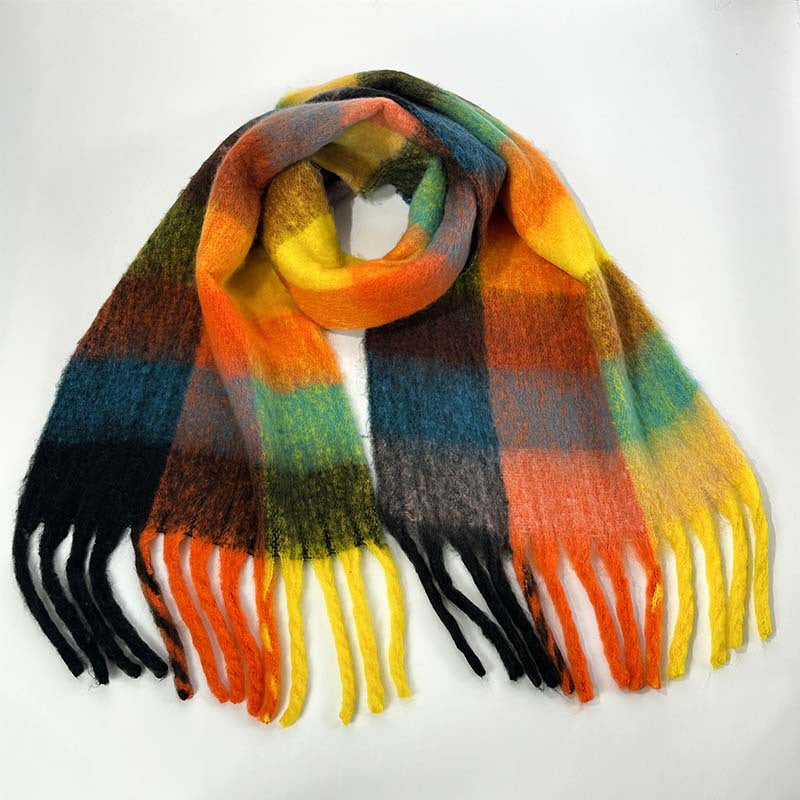 Color Block Striped Scarf for Autumn / Winter