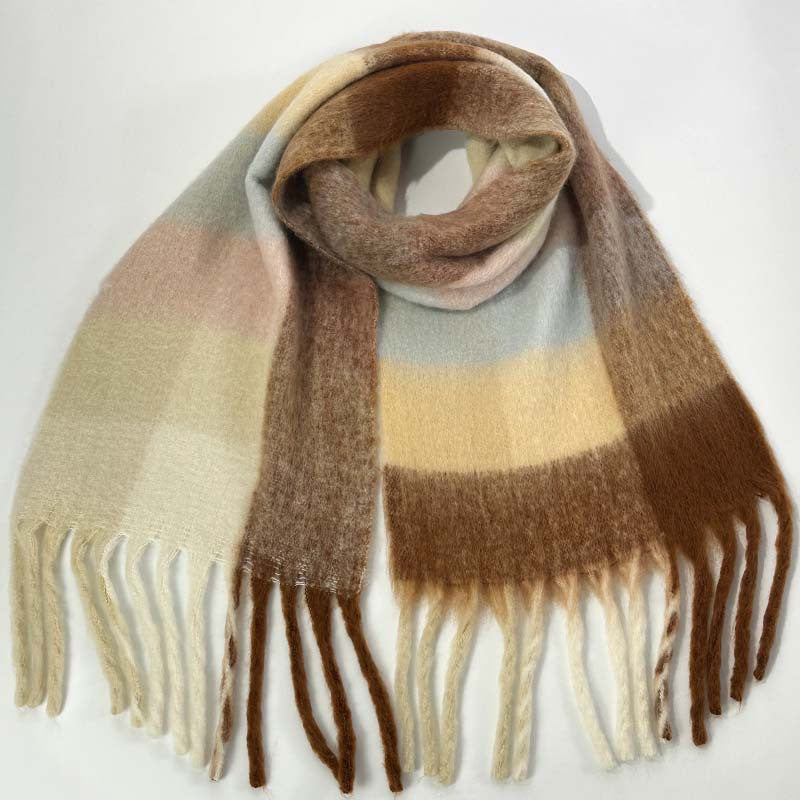 Color Block Striped Scarf for Autumn / Winter