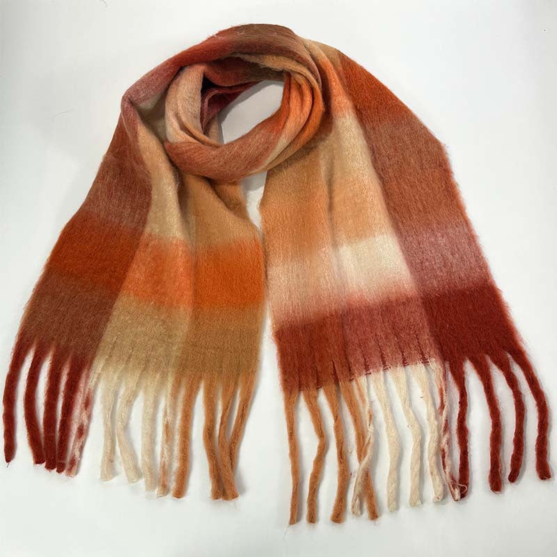 Color Block Striped Scarf for Autumn / Winter