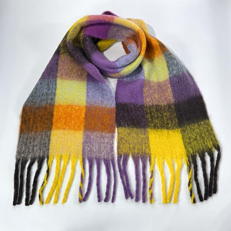 Color Block Striped Scarf for Autumn / Winter