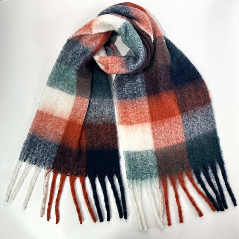 Color Block Striped Scarf for Autumn / Winter