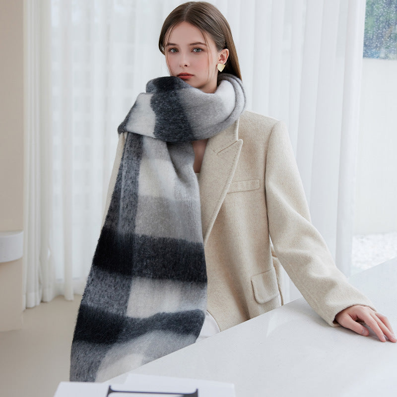 Color Block Striped Scarf for Autumn / Winter
