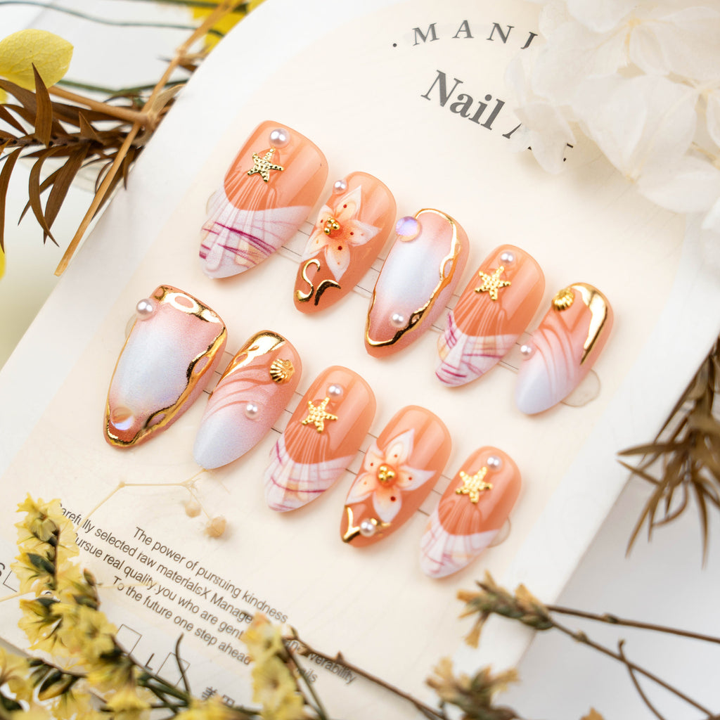 Weihnachts-Lebkuchenmann Süßigkeiten-Sterne zum Aufkleben (Press-on Nails)