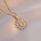Sunflower Fashion Pendant Necklace