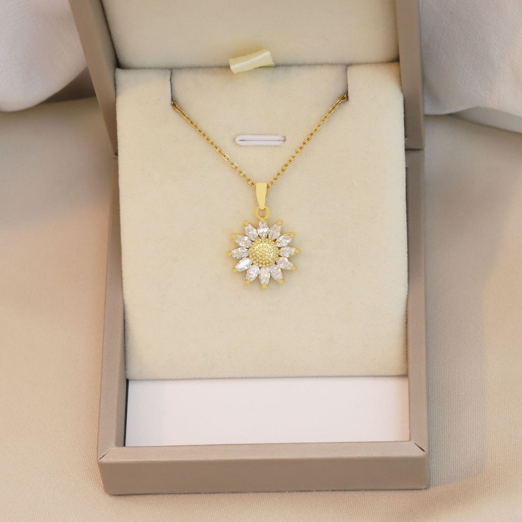 Sunflower Fashion Pendant Necklace